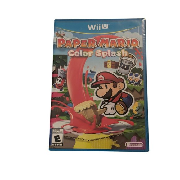 Paper Mario Color Splash Nintendo Wii U 2016 Intelligent Video Game New Sealed - Picture 1 of 6